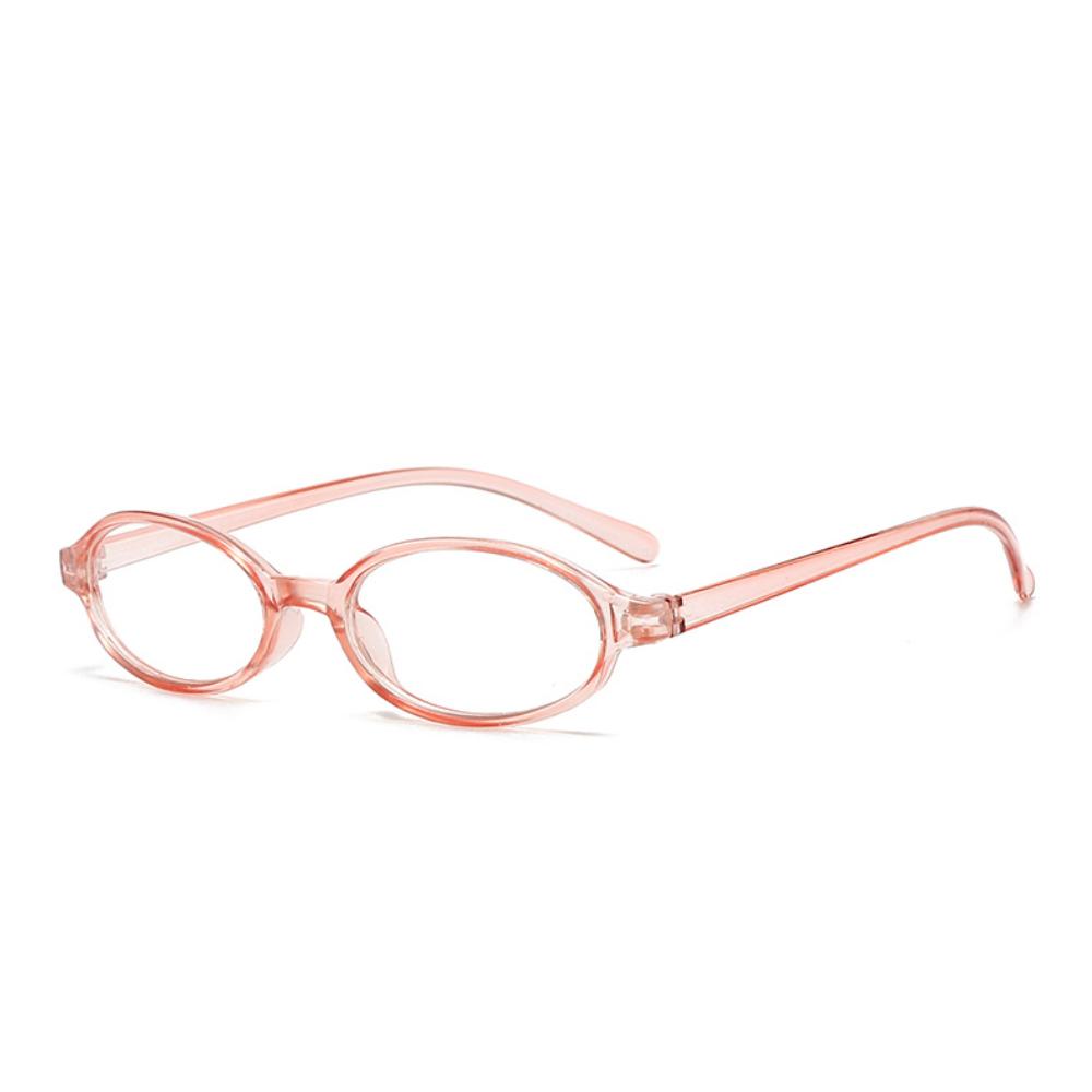 

KLASSNUM Anti Blue Light Glasses Unique Texture Y2k Eyeglasses Protective Eyewear Stylish Small Oval Glasses For Party Cycling світло-рожевий колір