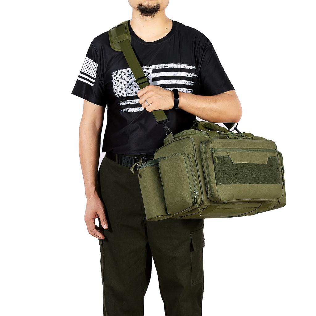 Outdoor multi-functional large-capacity storage sports gun bag, Oxford cloth field military enthusiast bag