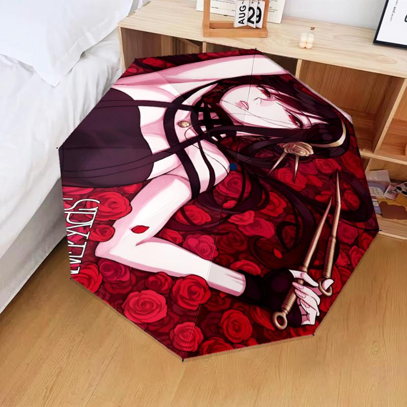 Fantasy Adventure Anya Umbrella Folding Umbrella, Automatic Umbrella 8-Frame for Travel, Camping Use Gift for Halloween Christmas
