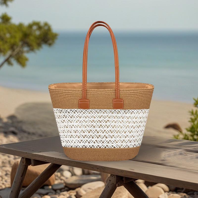 Womens Wide Brim Straw Hat With Breathable Weaving For Sun Protection And Resort Wear