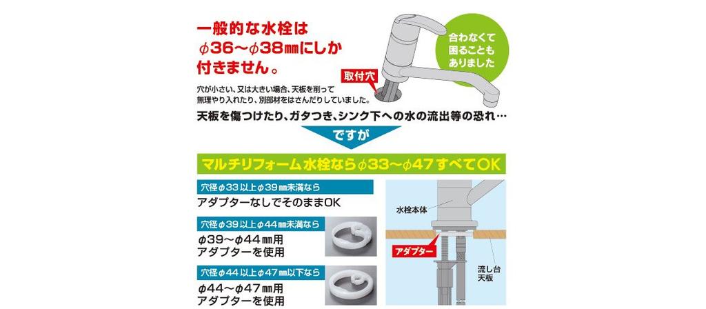 KVK Mixer Faucet with Mounting Hole for with Branch Hole Water with Elephant Stopper KM5011UTTU Single-lever Sink, (water Supply/hot Supply),