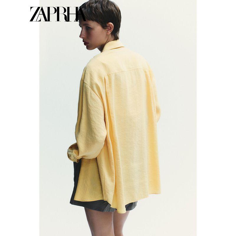 Zaprha 2025 Autumn New Fashion Loose Long Sleeve Casual Drape Shirts Women Idle Style 8522117