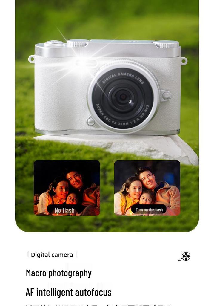 Vintage HD High-Pixel Dual Camera for Selfies and Portability