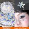Colorful Glitter Snowflake Sequins for Christmas and New Year Makeup Decorations