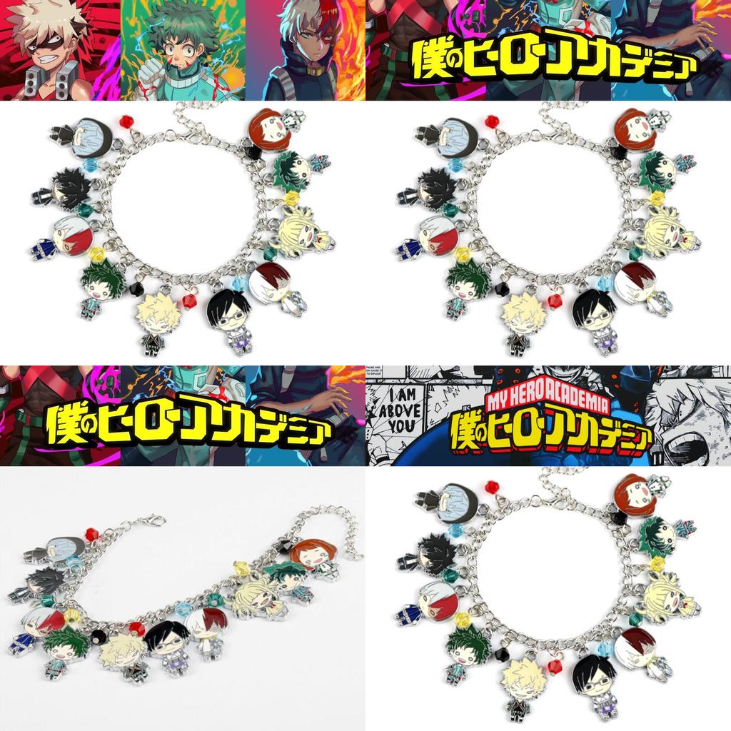 Alloy Cartoon Character Bracelet Set Unique My Hero Academia Accessories