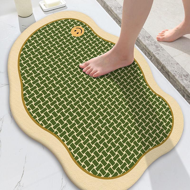 Toilette Rutschfeste Matte Badezimmertür Saugfähige Matte Schlafzimmerteppich Haushaltsmatte Toilette Toilettentürmatte