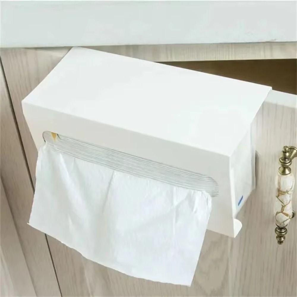 Strong Load-bearing Tissue Box Holder Drill-Free Installation Paper Towel Holder  Toilet