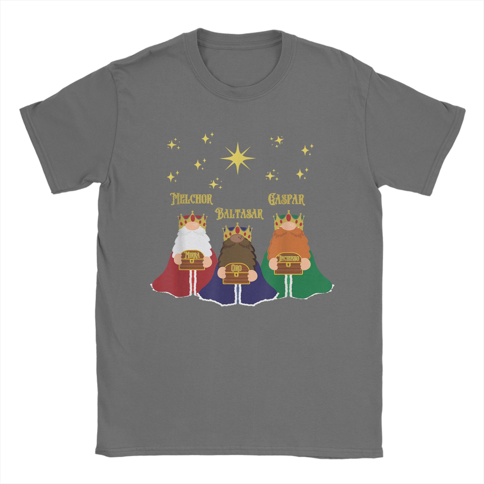 

Three Kings Day Epiphany Celebration Men T Shirt Christianity Tee Shirt Short Sleeve Crew Neck T-Shirt Cotton Big Size merch 4XL