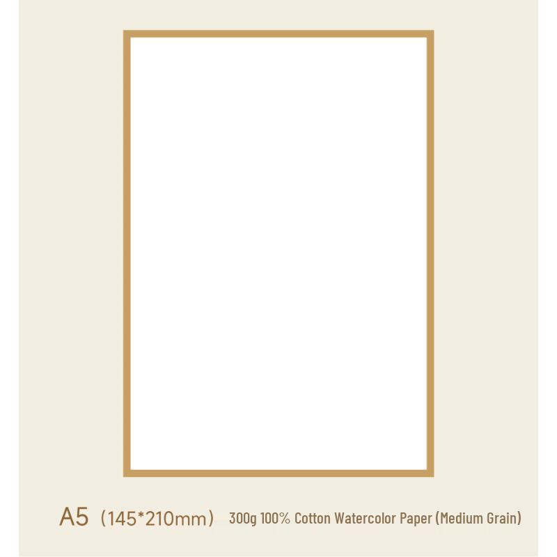 Zun Jue Square Watercolor Paper Sketchboard - Cotton Pulp Blank Bookmark for Watercolor, Marker, Signature, and Anime.