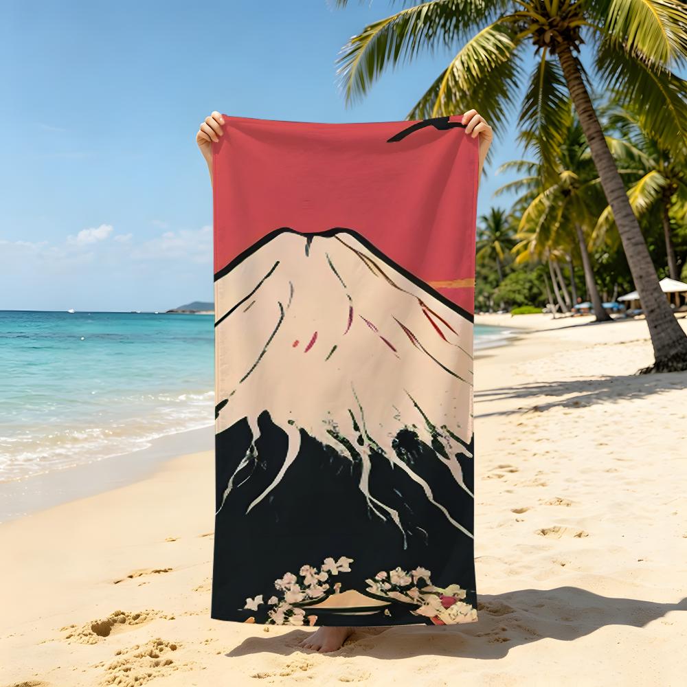 Scenery M-Mount F-Fuji Towel Beach Blanket Towel For Travel Gym Shower Luxury Lightweight Camping Pool Hot