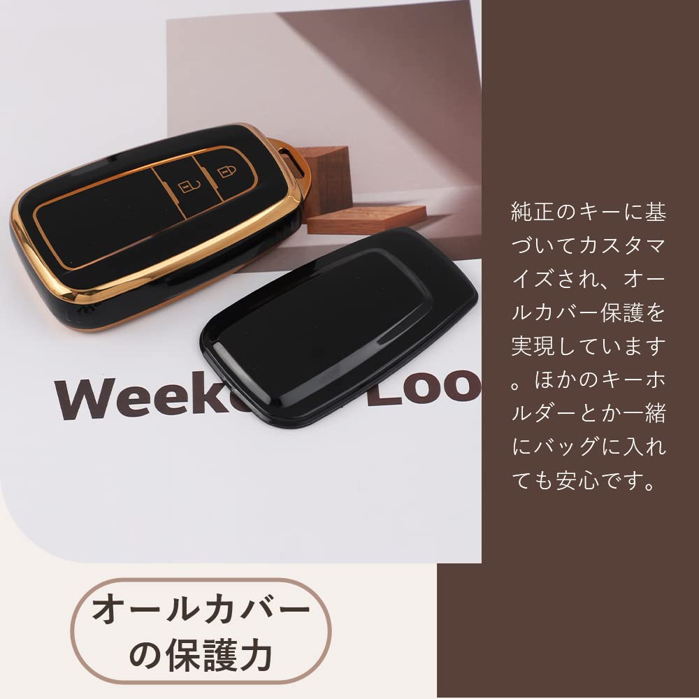 Futwod 2 Button C-HR Keychain, 2 Buttons, Camry, 70 Series, Prius, 50 Series, Crown