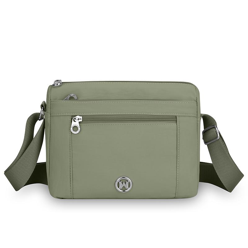 Lightweight Women's Bag Multi-Layer Nylon Travel Shoulder Bag