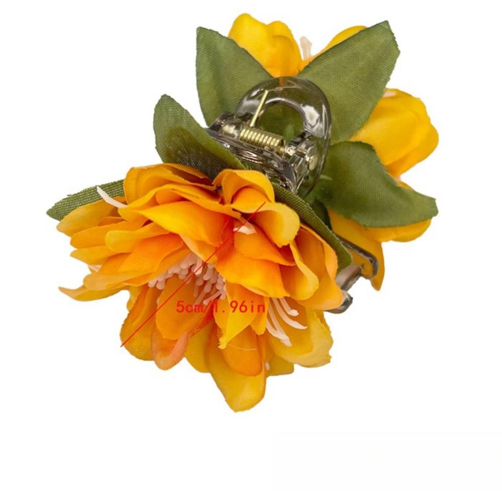 Vacation Style Artificial Flower Hairpin Cloth Bohemian Style Hair Clip Flower Hair Clip  Holiday