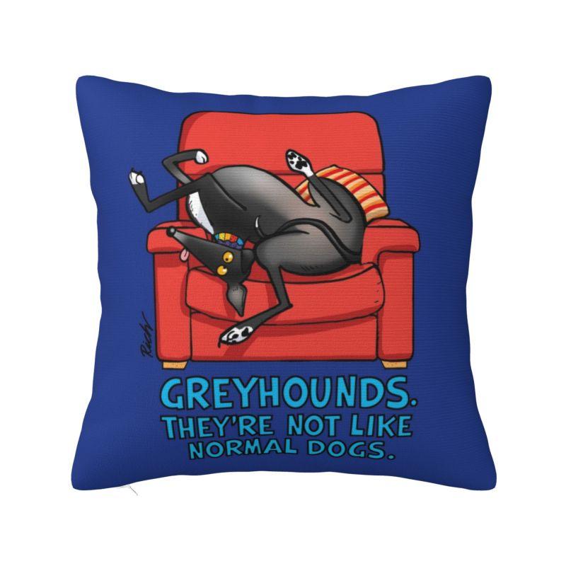 Custom Medieval Greyhound Cushion Cover Whippet Sighthound Dog Soft Luxury Pillows Decor Home