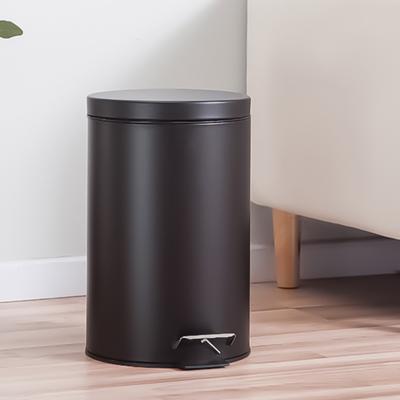 Elegant Small Trash Can Waste Bin with Swing Lid Pedal Operated for Bathroom and Small Spaces