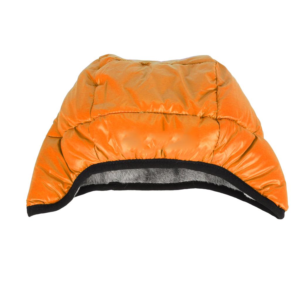 Winter Duck Down Earflap Hat Ultra Light Comfortable Warm Outdoor Down Hat for Mountaineering Skiing Skating Orange