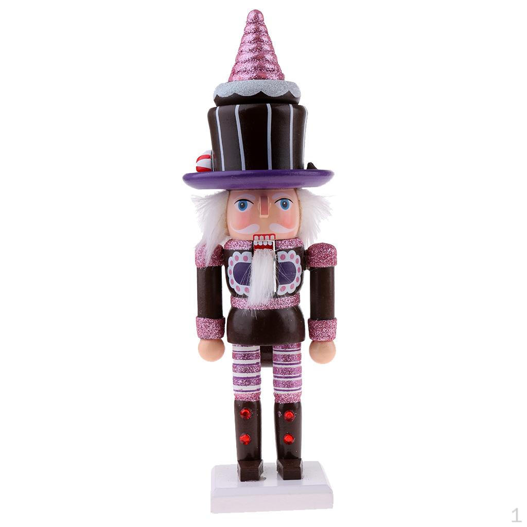 1 Piece 25cm Wooden Nutcracker Soldier Decoration Figure Toy