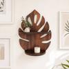 Wall Mounted Wooden Monstera Shelf Decorative Book Storage Rack Photo Frame Storage Rack for Home