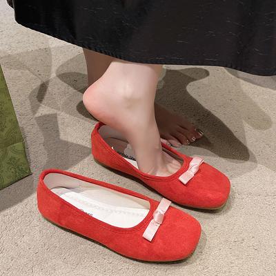 Fashion Elegant Slip On Shoes For Women Soft Ballet Flats Autumn Bow-Knot Female Footwear Slip-on Ballerinas Summer Fall New Butterfly D