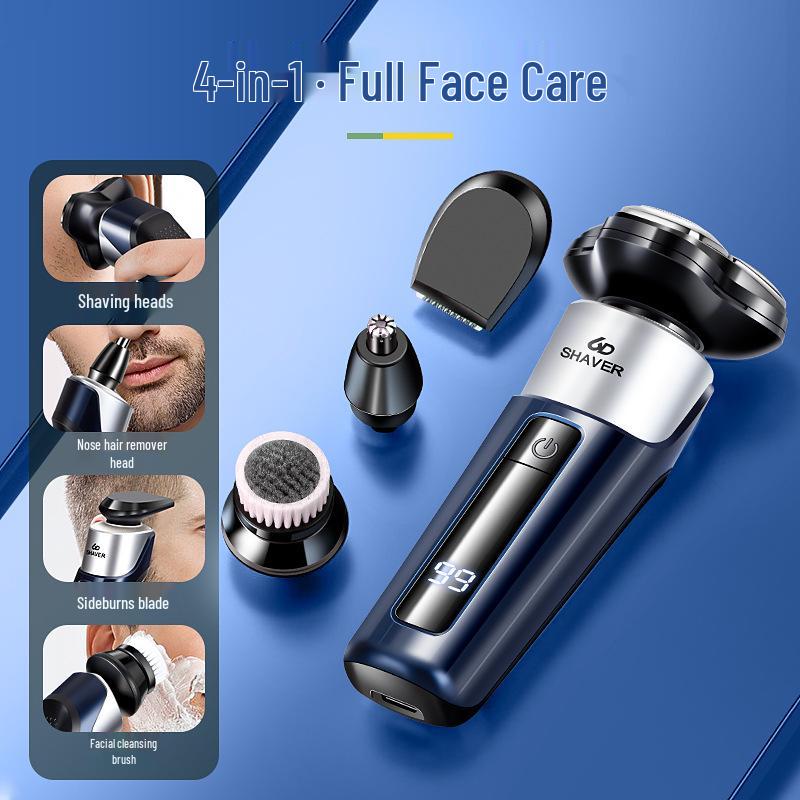 Magnetic Blade Head Electric Shaver: Washable, Fast Charging, Multi-functional Men's Beard Trimmer