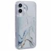 For iPhone 16 Case Marble Pattern Airbag Drop Protection TPU Phone Cover