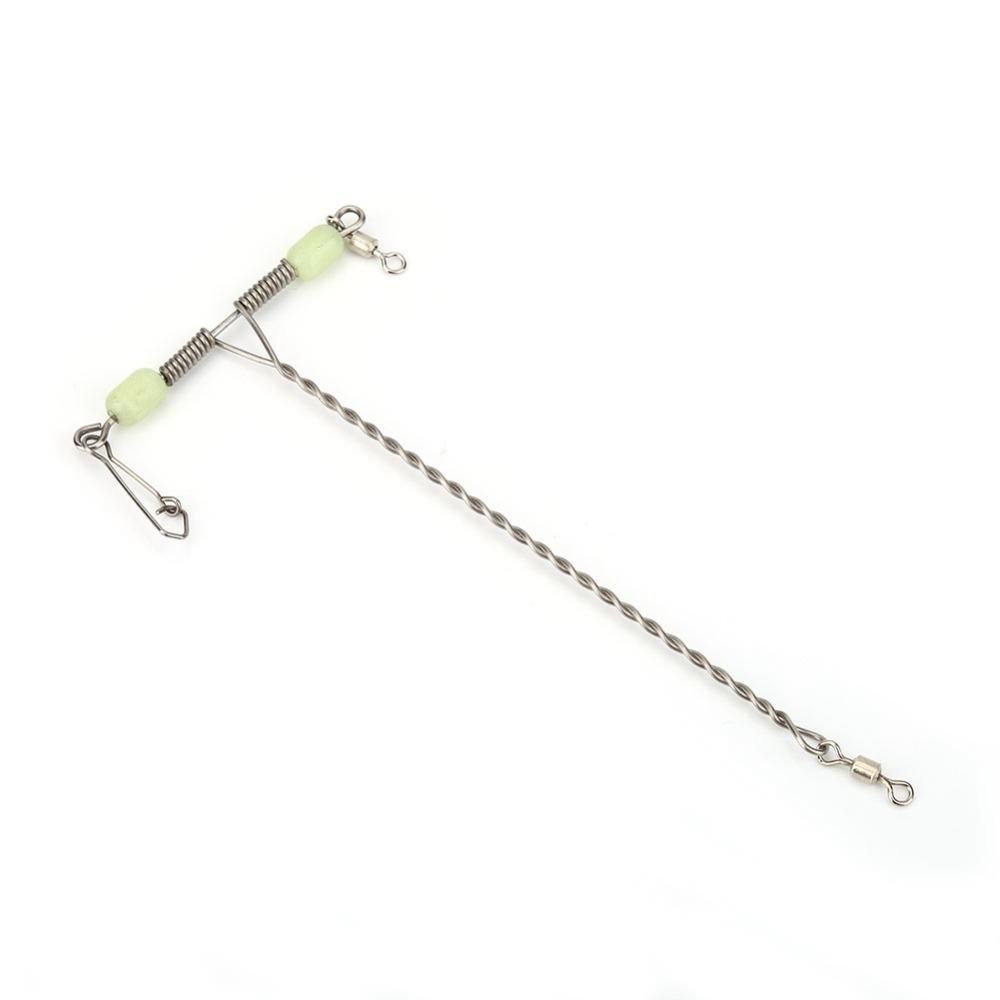10pcs Stainless Steel Fishing Connector T-shaped Balance Fishing Swivel  Saltwater Fishing