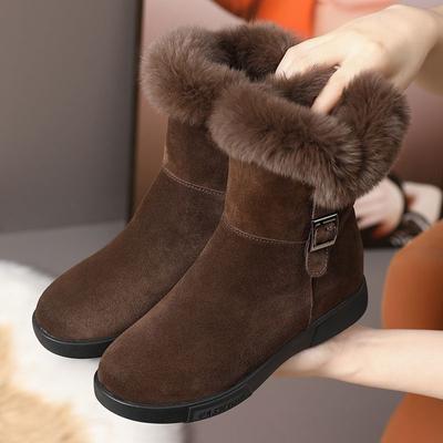 Damen Wintermode Warme Schneestiefel mit Plüsch Dick Bequem Rutschfeste Schuhe