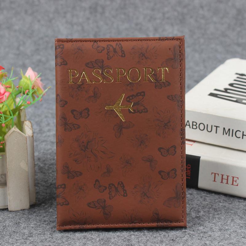 Id Holder With Airplane Clasp Pu Leather Travel Wallet, Multiple Card Slots Passport Holder Travel Passport Cover For Men Women