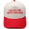 PRETTY GIRLS HAIR Fun Embroidery Color Matching Truck Driver Hat Men's and Women's Casual Sun Hat