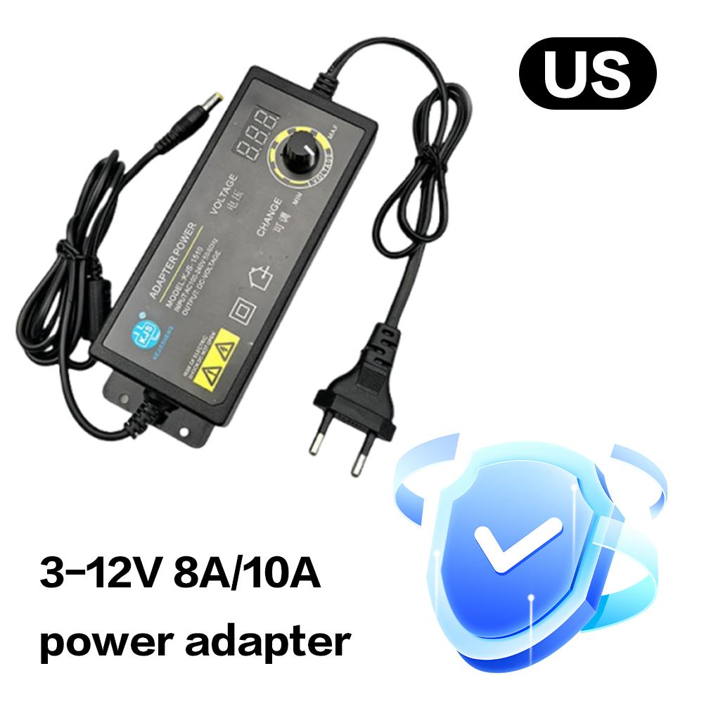 3-12V 8A Power Supply Adapter Universal AC To DC Converter Transformer Power Supply Converter for LED Strip Light Router