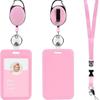 With Breakaway Lanyard Retractable ID Badge Holder Rope Retractable Access Control Set  Chest Tag
