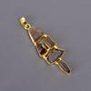 Fancy Natural Smoky Quartz Gold Finish Anniversary Electroformed Pendant Jewelry V-117