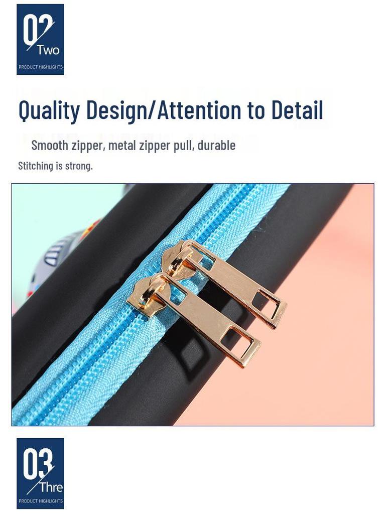 Cartoon Astronaut Large Capacity Pencil Case - Multi-purpose EVA Pencil Box for Kids