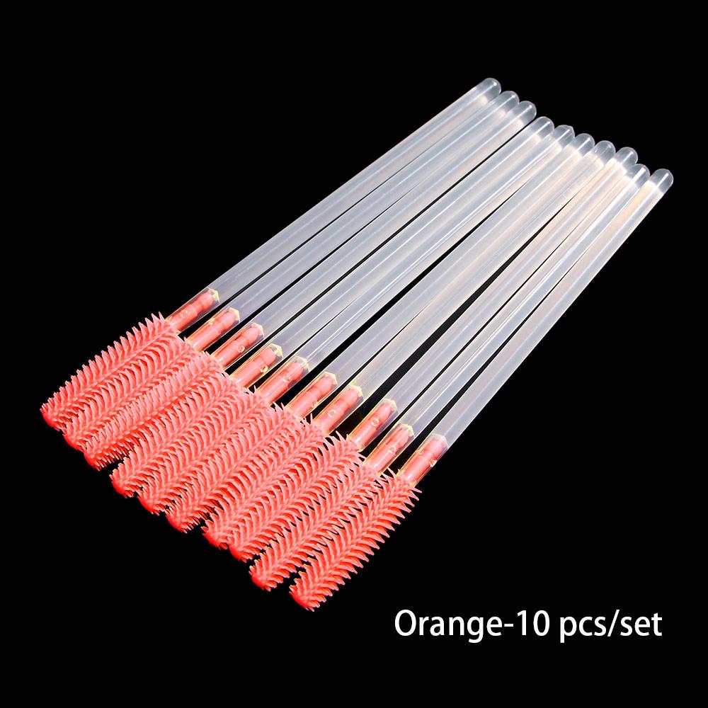 Transparent Silicone Eyebrow Comb Spoolers Eye Lashes Mascara Wand Applicator Disposable Eyebrow Brush for Eyelash Extension