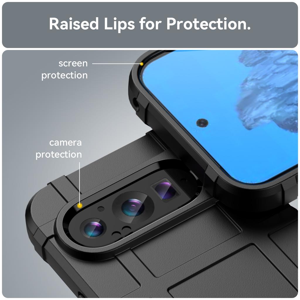 For Google Pixel 9/Pixel 9 Pro Case Soft TPU Phone Back Cover Square Grid Texture