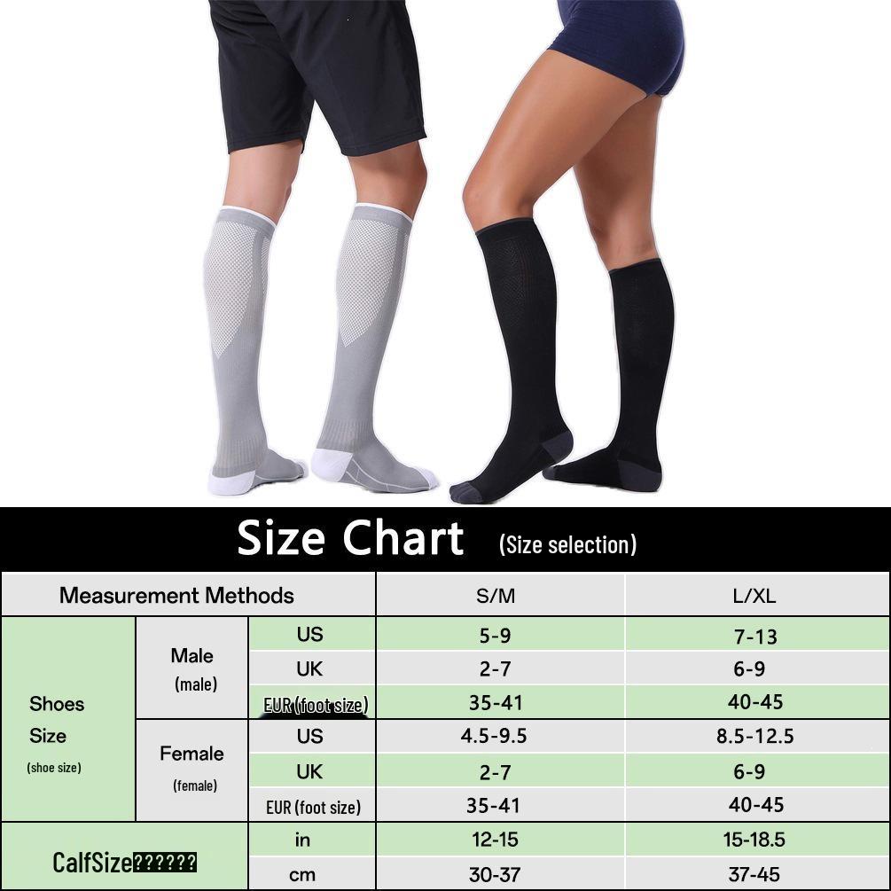 Cross-Border Sports Compression Socks - Elastic Calf Running & Yoga Long Socks