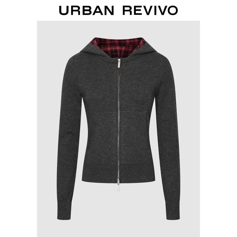 

UR Women s Hooded Zipper Knit Cardigan M