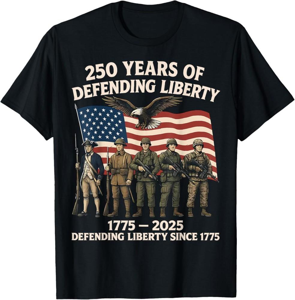 Patriotic USA Army Us Military Parade 250 Years Anniversary T-Shirt Unisex T-Shirt XXXL
