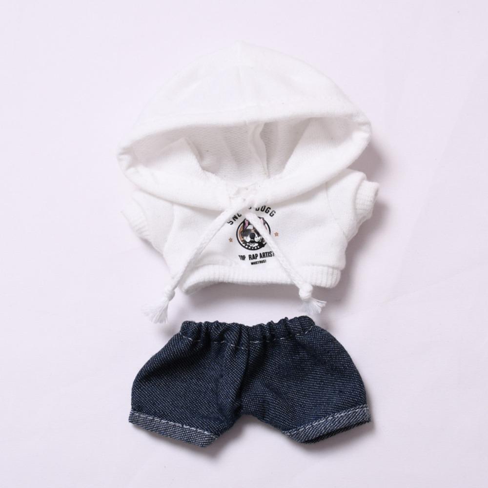 West Coast Labubu Doll's Hoodie Rap Dog 17cm Plush Dolls Clothes  Children Gift