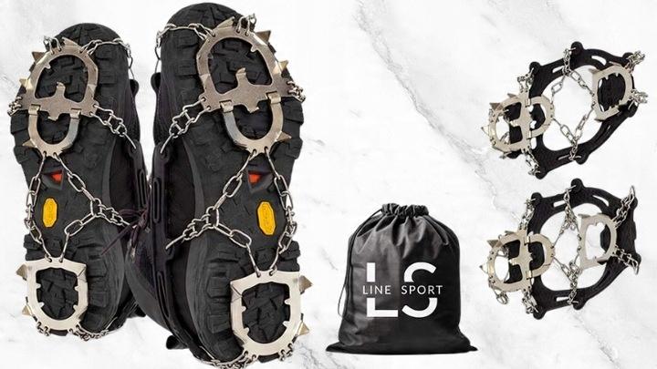 Wysokiej Jakości Raczki Turystyczne Górskie 41-44 Line Sport Czarne + Etui