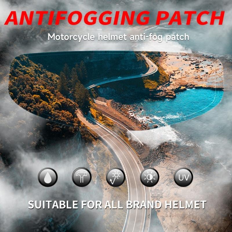 Universal Motorcycles Helmet Shield Anti Fog Film,Clear Visor Lens Insert Fog Resistant Waterproof Stickers Shield