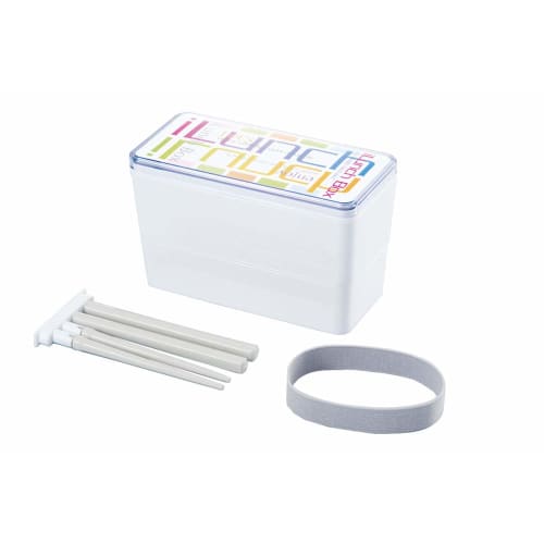 MI Creations White Lunch Box, Made In Japan (with Chopsticks)