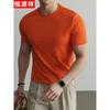 Hengyuanxiang Men's Round Neck Short Sleeve Base Layer T-Shirt