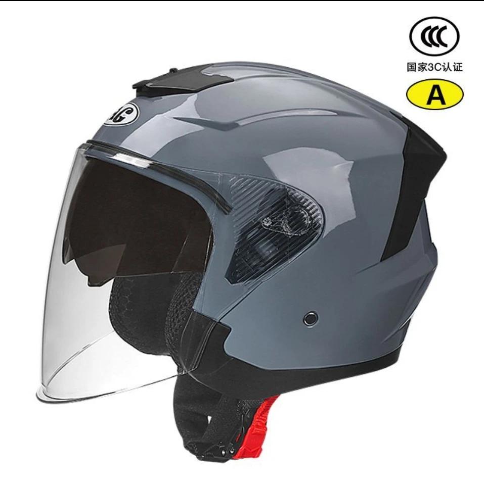 Motorcycle Helmet Windproof and Warm 3/4 Helmet Electric Off-road Motorcycle Outdoor Riding Equipment for All Seasons