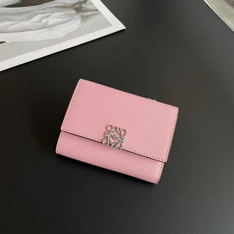 New Genuine Leather Women's Wallet With Palm Pattern Leather Short Design Three Fold Fashionable Hollow Out Flower Mother Of Pearl Color Wallet