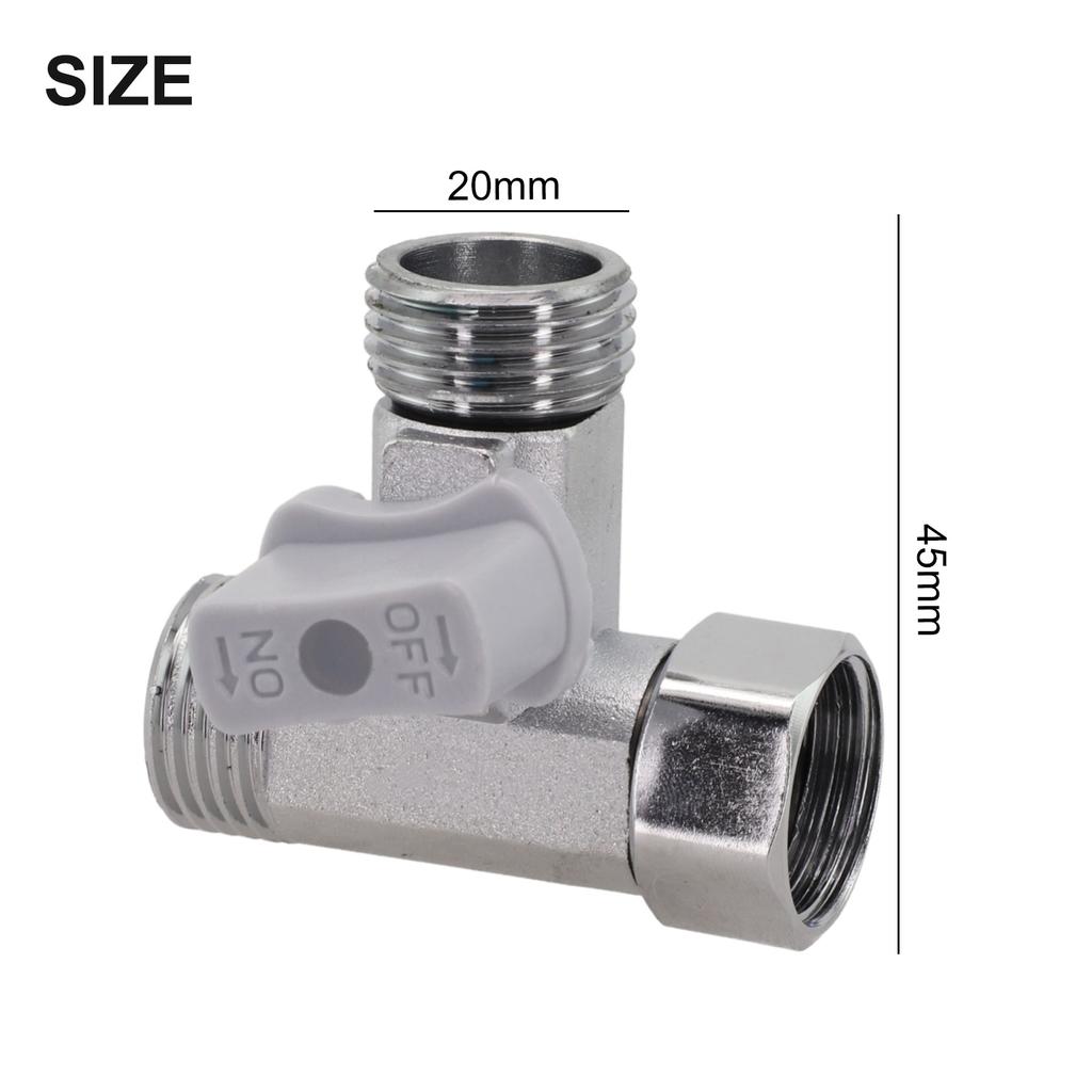 Tee Stop Valve Angle T Adapter For Bidet Handheld Sprayer Toilet Tank Tee Stop Valve For Bathroom Kitchen Applications Parts