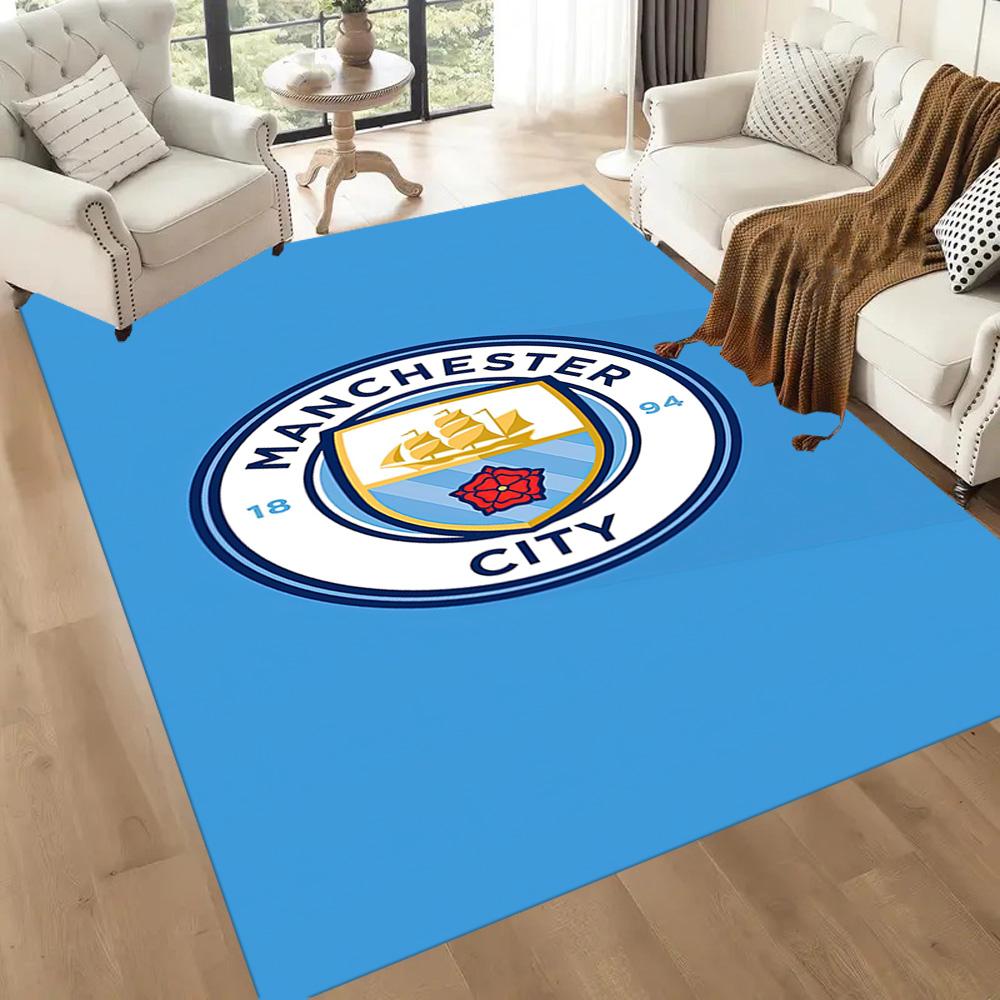 Manchester City Fc Square Rugs Are a Great Choice for Living Rooms, Bedrooms, Home Décor, and As Gifts.