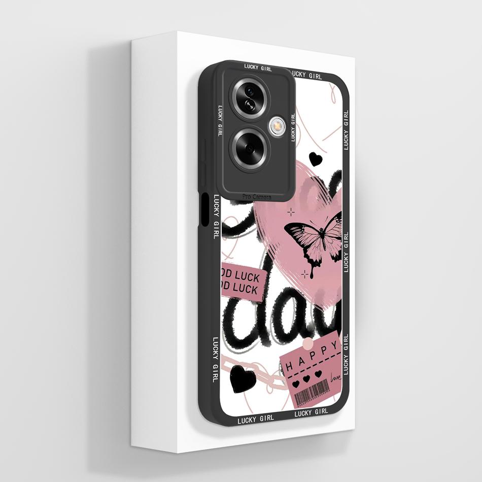 Cute Panda Covers For Oppo A79 5G Case For Oppo A2 5G Full Protection Funda For Oppo A 79 Housing Soft Liquid Silicone Back Capa
