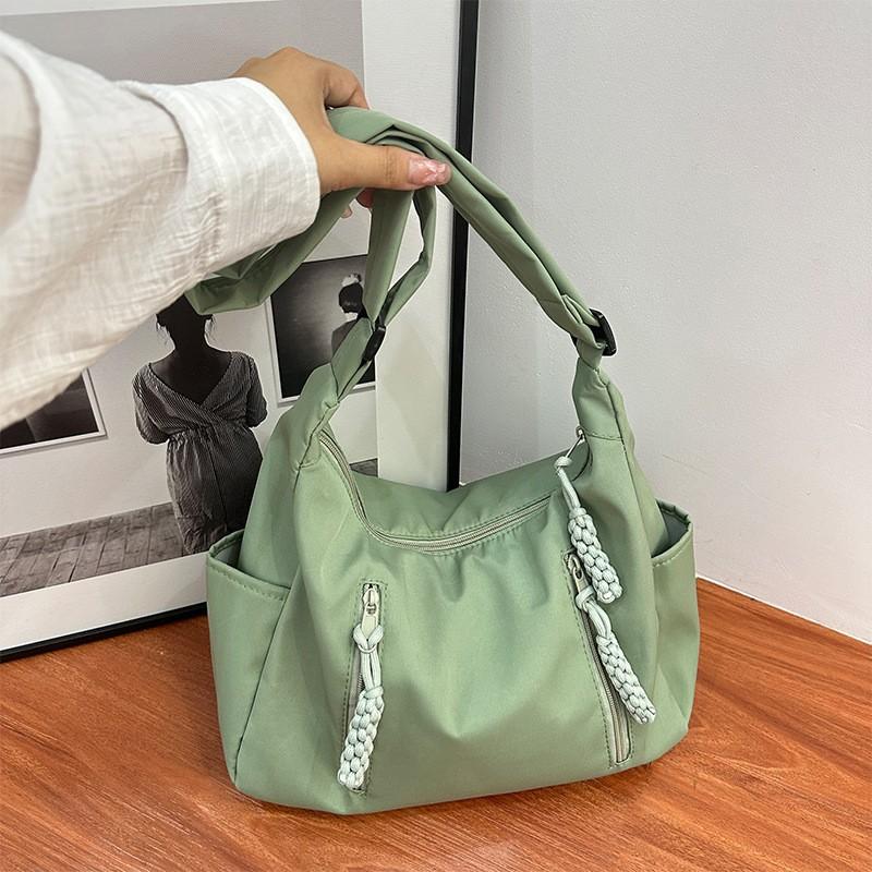 

Nyl Messenger Bag Women Crescent Crossbody Bags Multi-Pocket Lightweight Shoulder Bag Travel Tote Handbag Female Shopping Bag зелёный