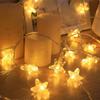 Eid Mubarak LED String Lights Ramadan Bubble Star Hanging Decorative Lamp Battery Powered for Home Garden Party Decor